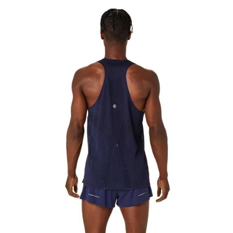 Asics เสื้อวิ่งผู้ชาย Men’s Metarun Singlet | Midnight ( 2011C990-401 ) - Image 3