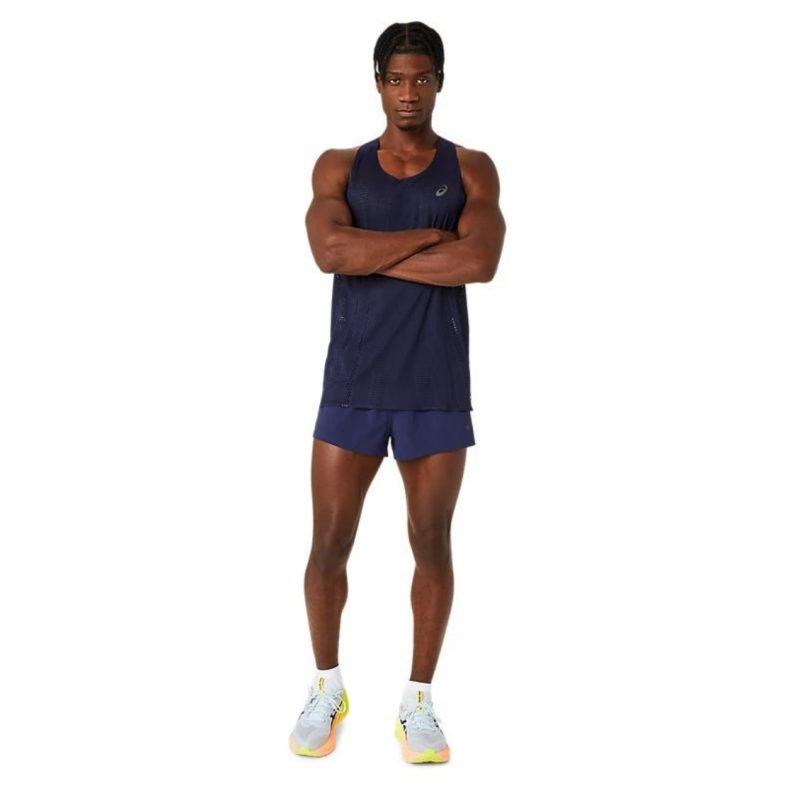 Asics เสื้อวิ่งผู้ชาย Men’s Metarun Singlet | Midnight ( 2011C990-401 ) - Image 7