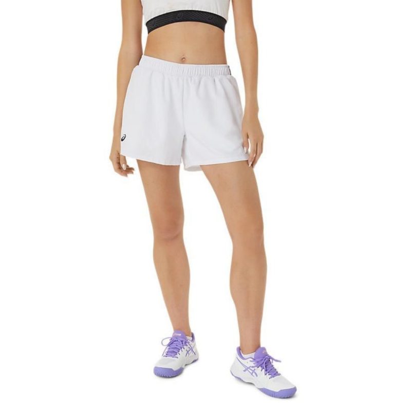 Asics กางเกงเทนนิสผู้หญิง Women’s Court Short | Brilliant White ( 2042A267-100 ) - Image 2