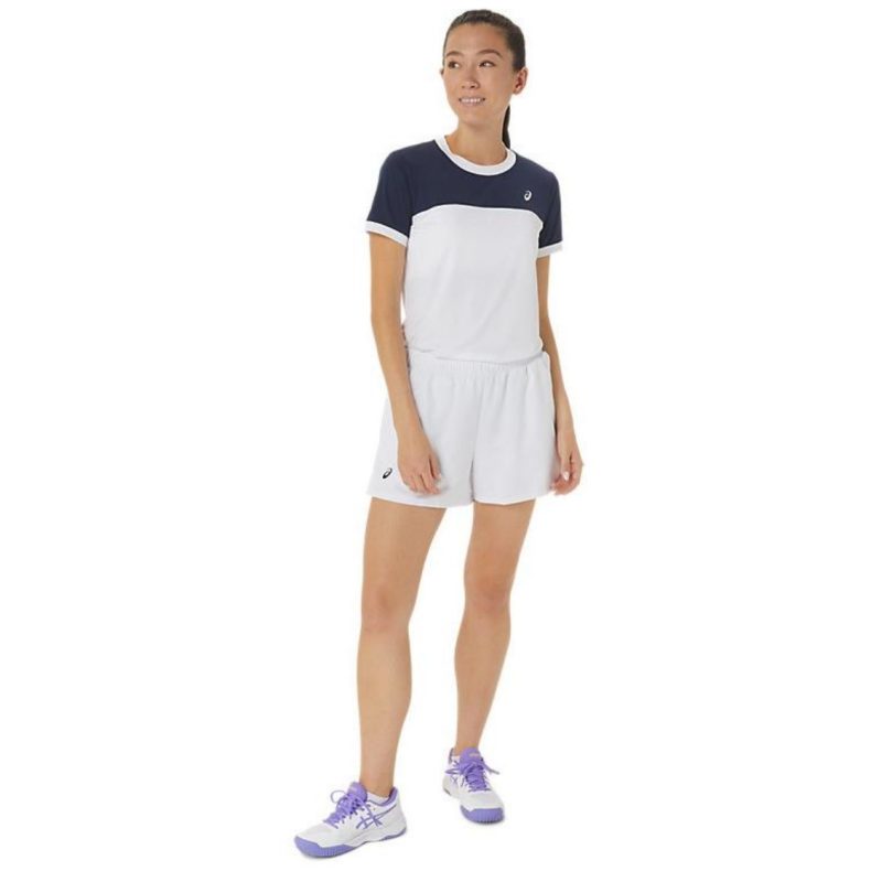 Asics กางเกงเทนนิสผู้หญิง Women’s Court Short | Brilliant White ( 2042A267-100 ) - Image 9