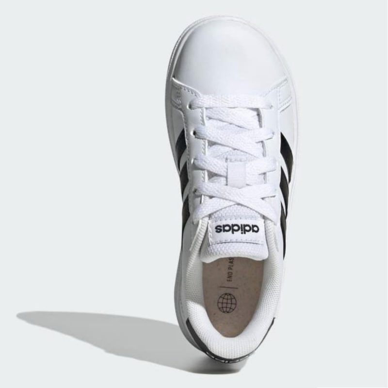 Adidas รองเท้าเทนนิสเด็ก Grand Court 2.0 Kids | Cloud White / Core Black / Core Black ( GW6511 ) - Image 2