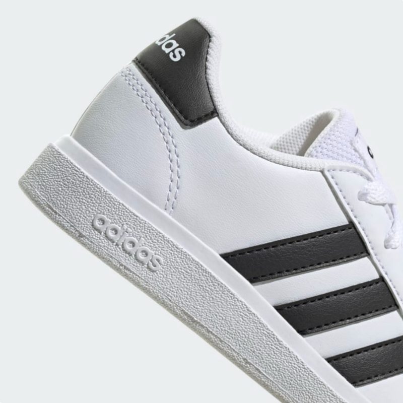 Adidas รองเท้าเทนนิสเด็ก Grand Court 2.0 Kids | Cloud White / Core Black / Core Black ( GW6511 ) - Image 8