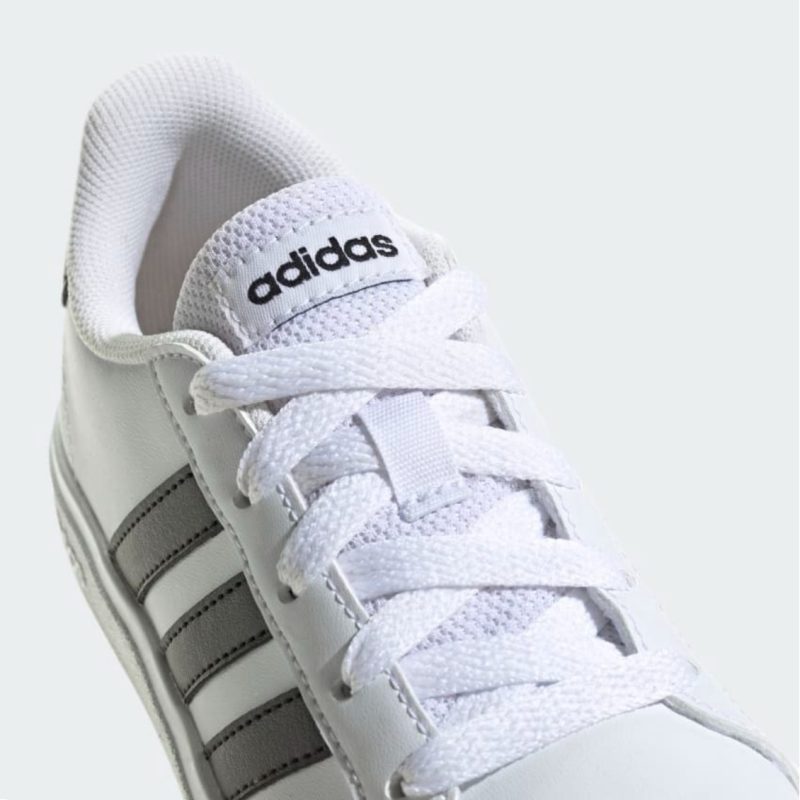 Adidas รองเท้าเทนนิสเด็ก Grand Court 2.0 Kids | Cloud White / Core Black / Core Black ( GW6511 ) - Image 9