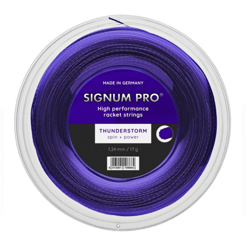 Signum Pro เอ็นไม้เทนนิส Thunderstorm 17G/1.24mm Tennis String Reel | Purple Violet ( 4013001108664 )