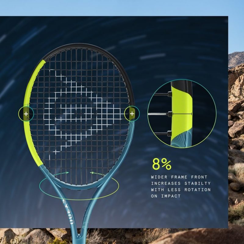 Dunlop ไม้เทนนิส TF 25 SX300 LS Tennis Racket G2 | Black/Lime/Racing Green ( 10361531 ) - Image 8