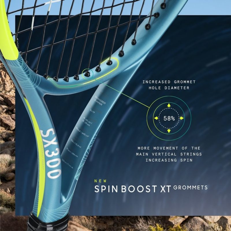 Dunlop ไม้เทนนิส TF 25 SX300 LS Tennis Racket G2 | Black/Lime/Racing Green ( 10361531 ) - Image 10