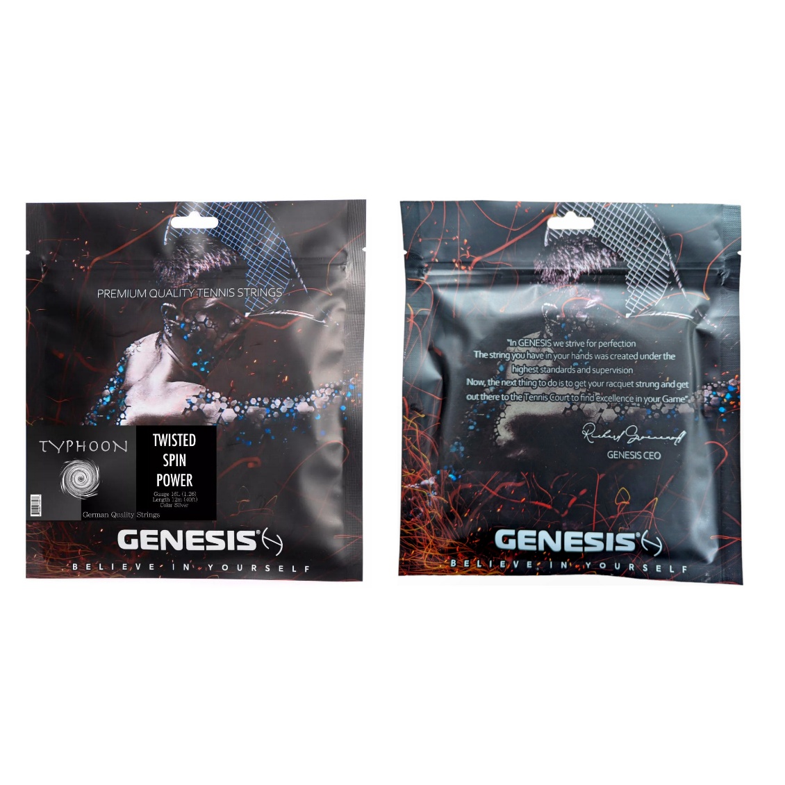 Genesis เอ็นไม้เทนนิส Typhoon 16L/1.26mm Tennis String Reel | Silver ( GENESISTYPHOON ) - Image 3
