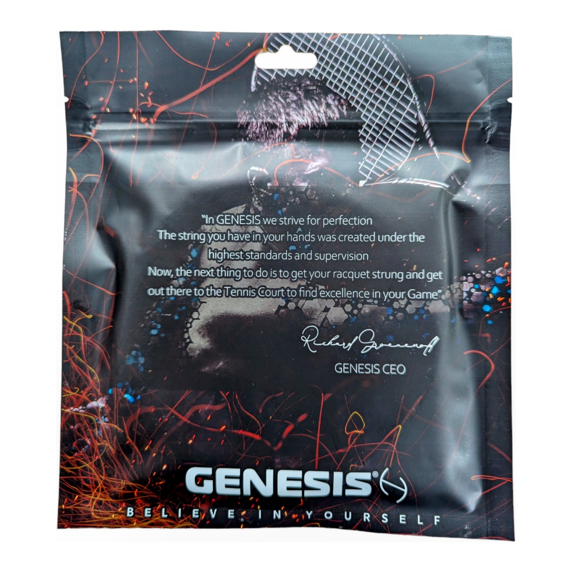 Genesis เอ็นไม้เทนนิส Typhoon 16L/1.26mm Tennis String Reel | Silver ( GENESISTYPHOON ) - Image 2