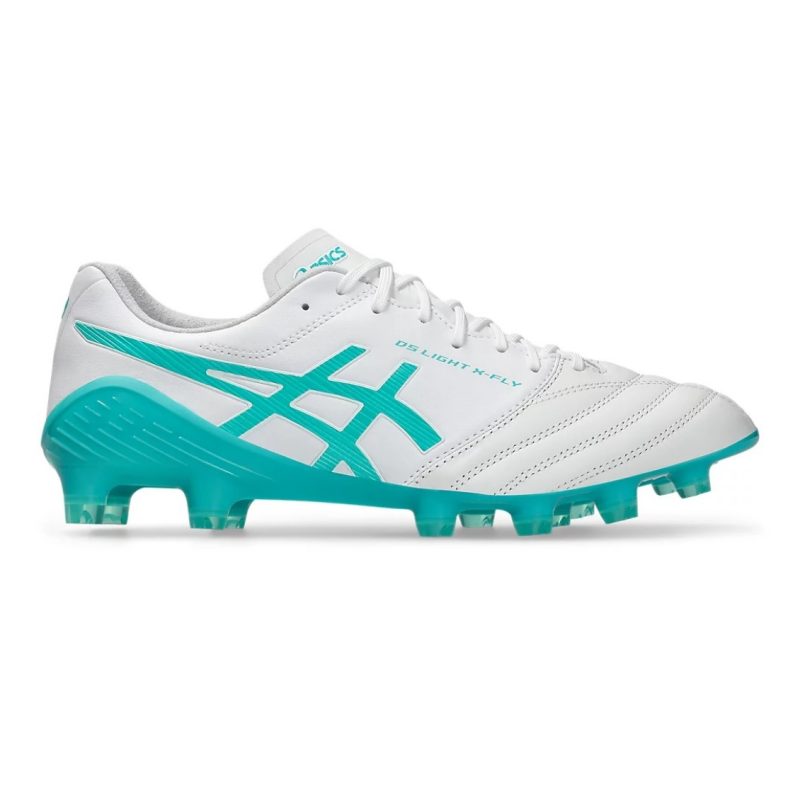 Asics รองเท้าฟุตบอล / สตั๊ด Ds Light X-Fly 5 | White/Sea Glass ( 1101A047-105 )