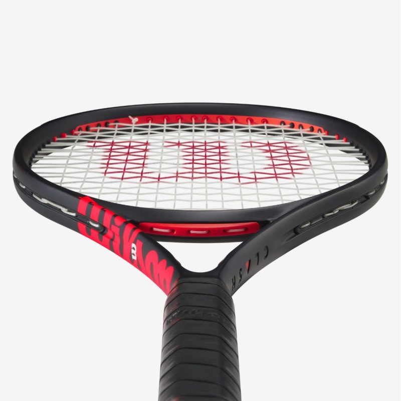 Wilson ไม้เทนนิส Clash 100 Pro V3 Tennis Racket FRM 2 4 1/4 | Black/Red ( WR172711U2 ) - Image 6