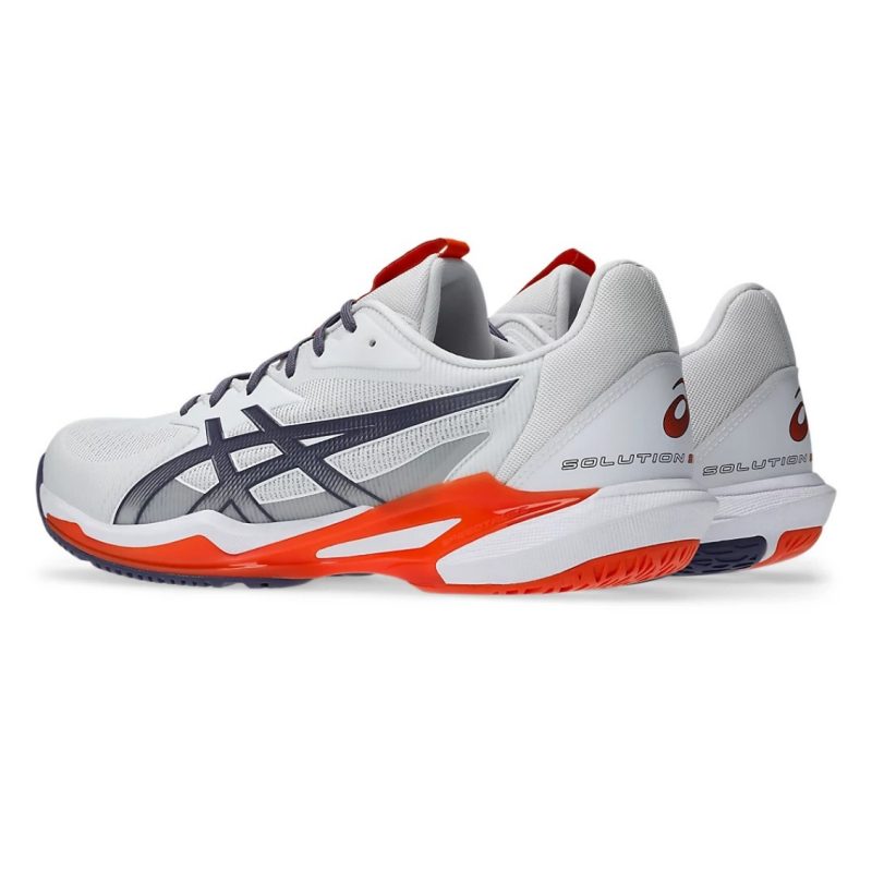 Asics รองเท้าเทนนิสผู้ชาย Solution Speed FF 3 | White/Greyish Purple ( 1041A438-103 ) - Image 5