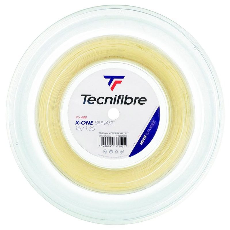 Tecnifibre เอ็นไม้เทนนิส X-One Biphase 16/1.30mm Tennis Strings Reel | Natural ( TFR202NA30 ) - Image 4