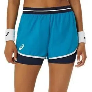 Asics กางเกงเทนนิสผู้หญิง Women’s Match Short | Teal Blue ( 2042A320-424 )