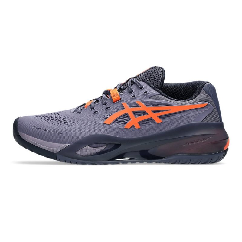 Asics รองเท้าเทนนิสผู้ชาย Gel-Resolution X Wide (2E) | Greyish Purple/Nova Orange ( 1041A487-500 ) - Image 3