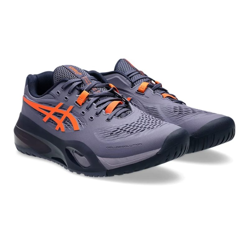 Asics รองเท้าเทนนิสผู้ชาย Gel-Resolution X Wide (2E) | Greyish Purple/Nova Orange ( 1041A487-500 ) - Image 4