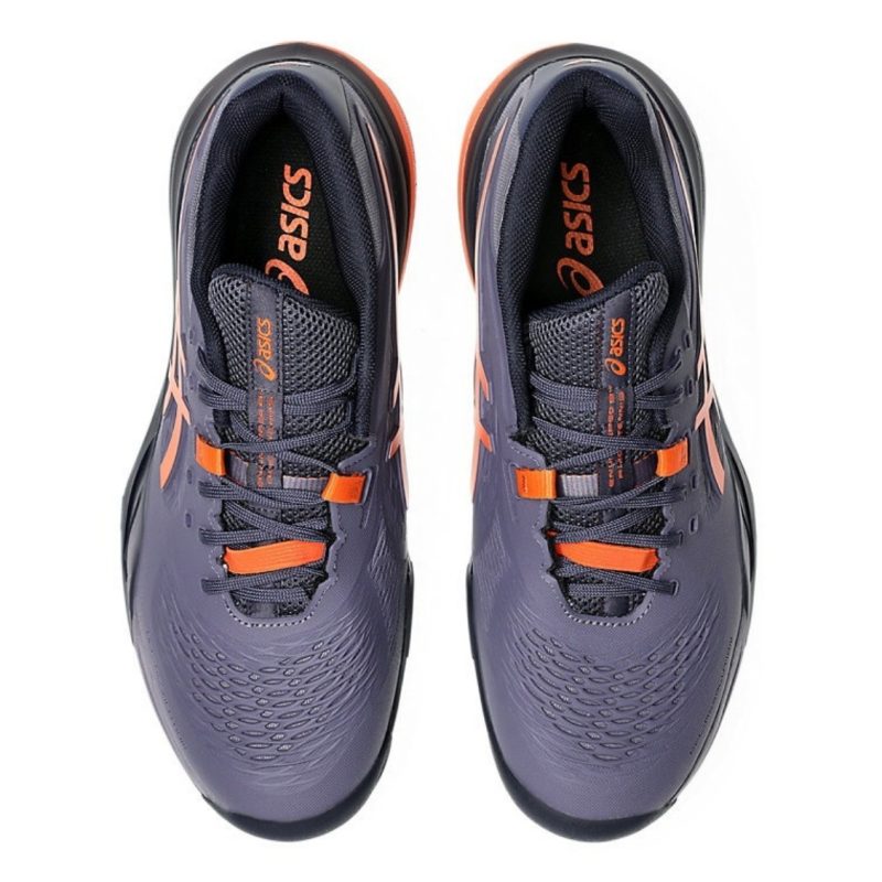 Asics รองเท้าเทนนิสผู้ชาย Gel-Resolution X Wide (2E) | Greyish Purple/Nova Orange ( 1041A487-500 ) - Image 8