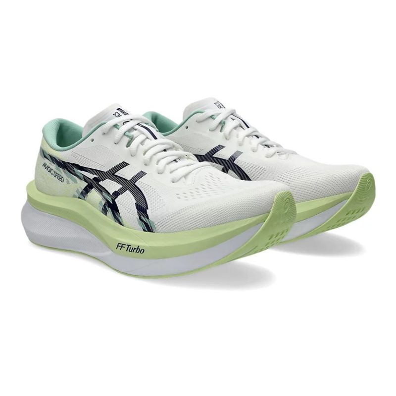 Asics รองเท้าวิ่งผู้ชาย Magic Speed 4 | White/Blue Expanse ( 1011B875-100 ) - Image 2