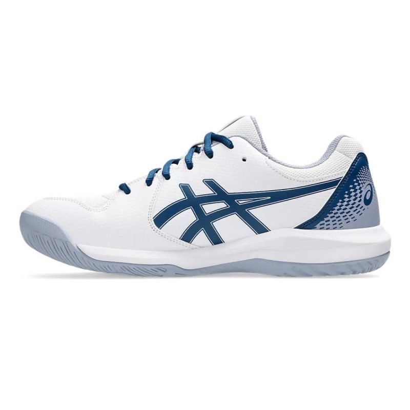 Asics รองเท้าเทนนิสผู้ชาย Gel-Dedicate 8 | White/Mako Blue ( 1041A408-103 ) - Image 4