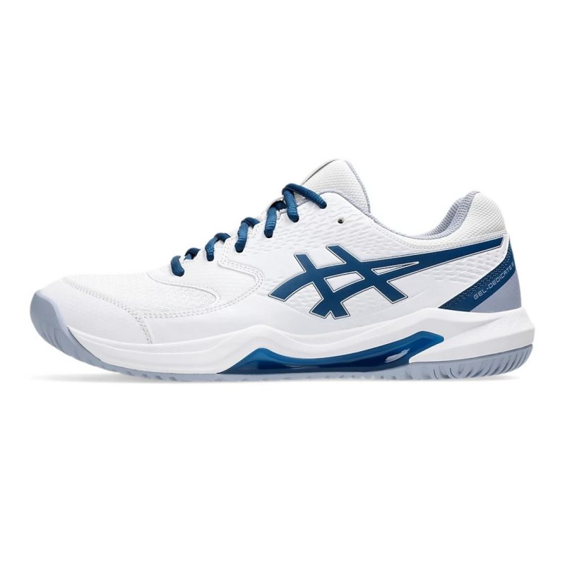 Asics รองเท้าเทนนิสผู้ชาย Gel-Dedicate 8 | White/Mako Blue ( 1041A408-103 ) - Image 5