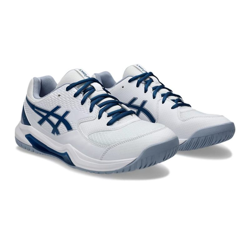 Asics รองเท้าเทนนิสผู้ชาย Gel-Dedicate 8 | White/Mako Blue ( 1041A408-103 ) - Image 2