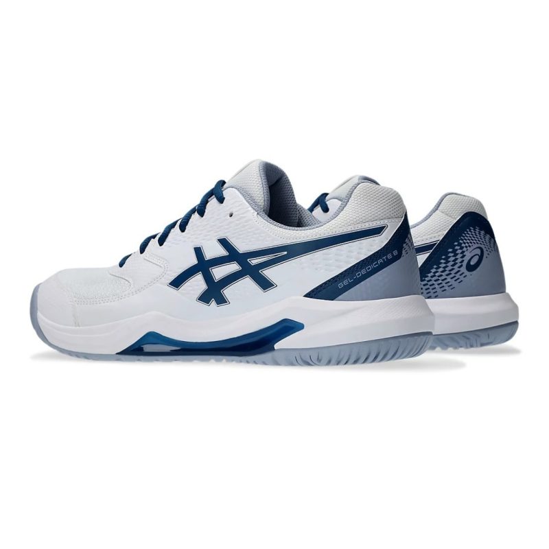Asics รองเท้าเทนนิสผู้ชาย Gel-Dedicate 8 | White/Mako Blue ( 1041A408-103 ) - Image 3