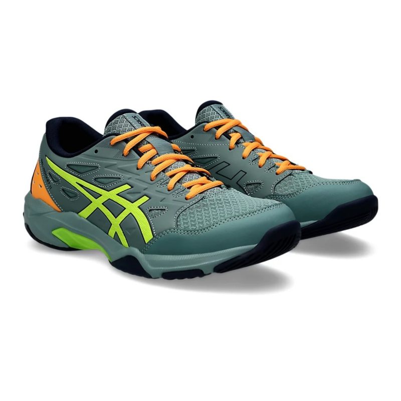 Asics รองเท้าแบดมินตันผู้ชาย Gel-Rocket 11 | Celadon/Safety Yellow ( 1071A091-300 ) - Image 2