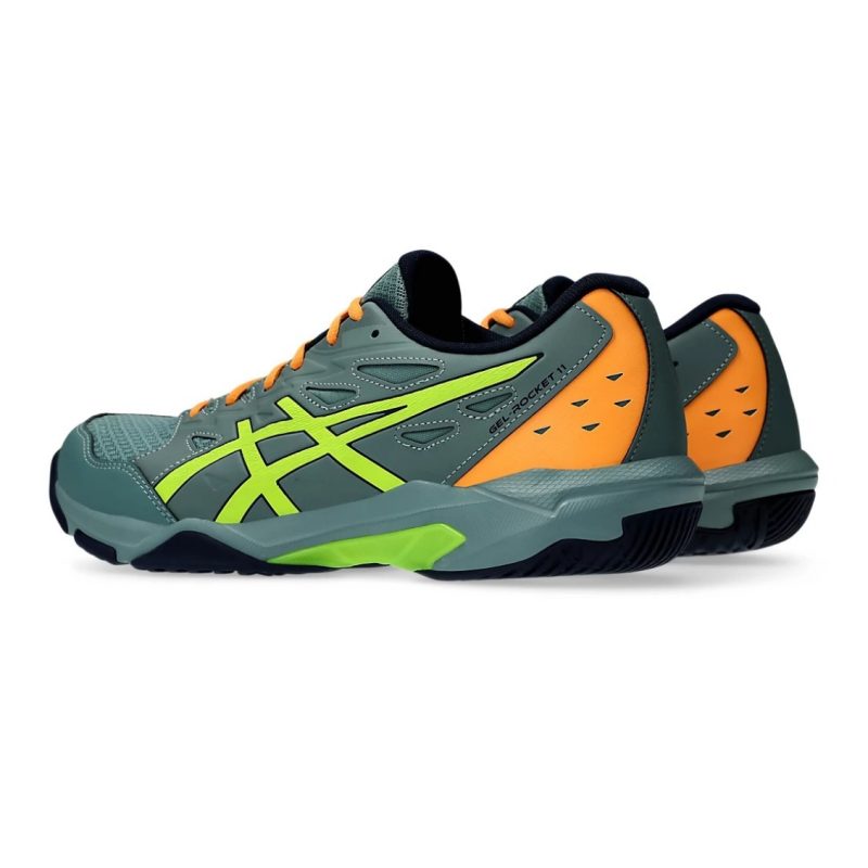 Asics รองเท้าแบดมินตันผู้ชาย Gel-Rocket 11 | Celadon/Safety Yellow ( 1071A091-300 ) - Image 3