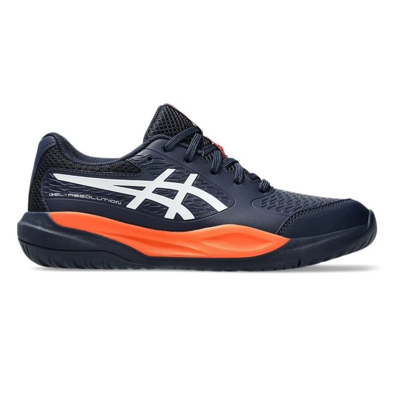 Asics รองเท้าเทนนิสเด็ก Gel-Resolution X Grade School | Midnight/White ( 1044A081-400 )