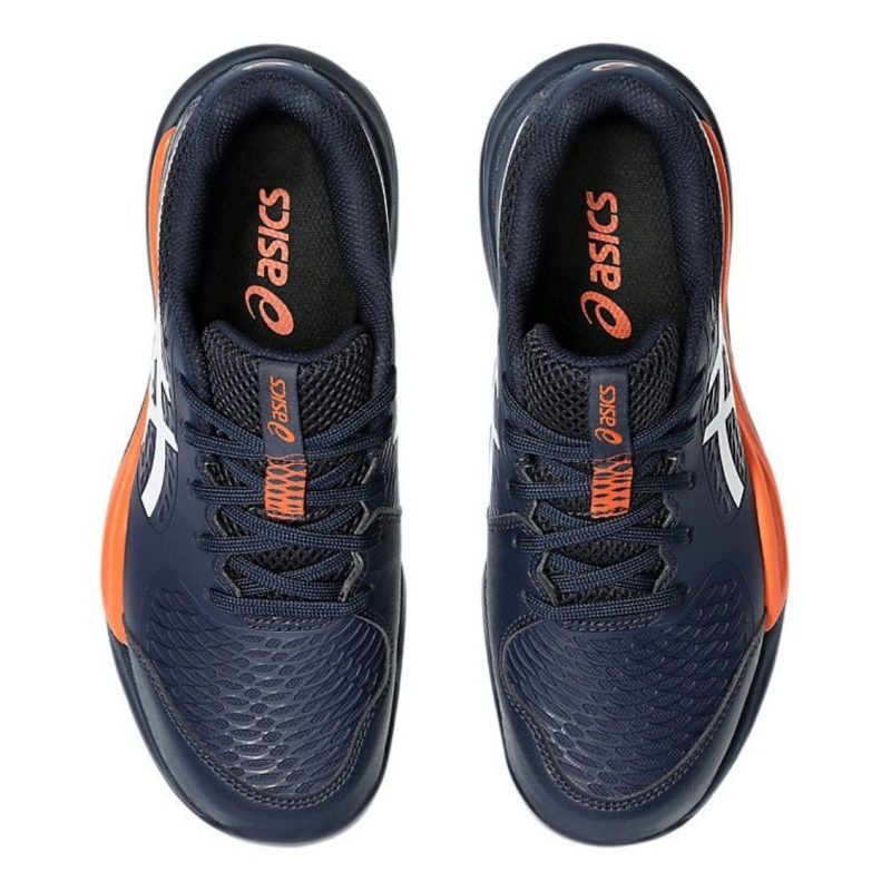 Asics รองเท้าเทนนิสเด็ก Gel-Resolution X Grade School | Midnight/White ( 1044A081-400 ) - Image 8