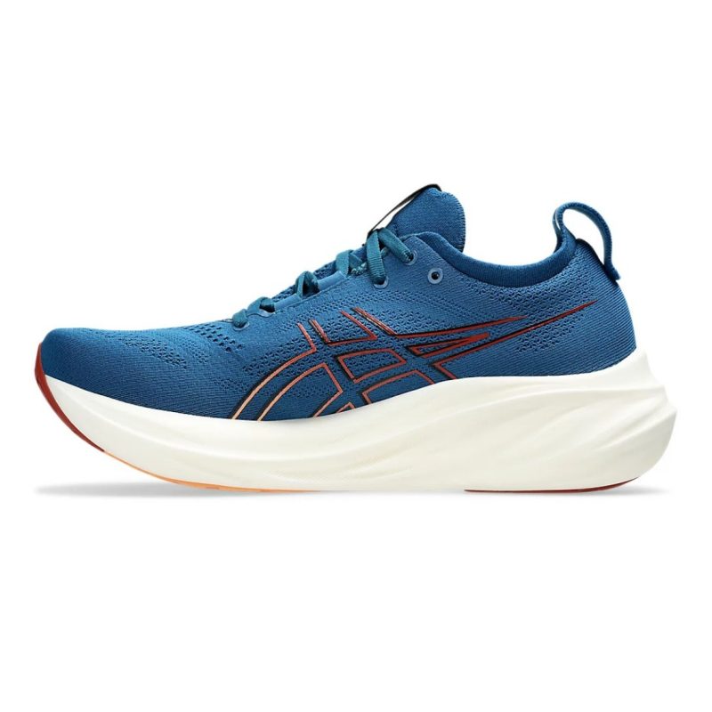 Asics รองเท้าวิ่งผู้ชาย Gel-Nimbus 26 Wide (2E) | Rich Navy/Faded Orange ( 1011B795-404 ) - Image 4