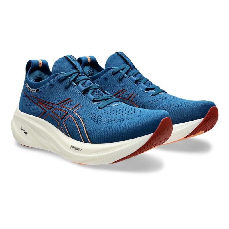 Asics รองเท้าวิ่งผู้ชาย Gel-Nimbus 26 Wide (2E) | Rich Navy/Faded Orange ( 1011B795-404 ) - Image 2