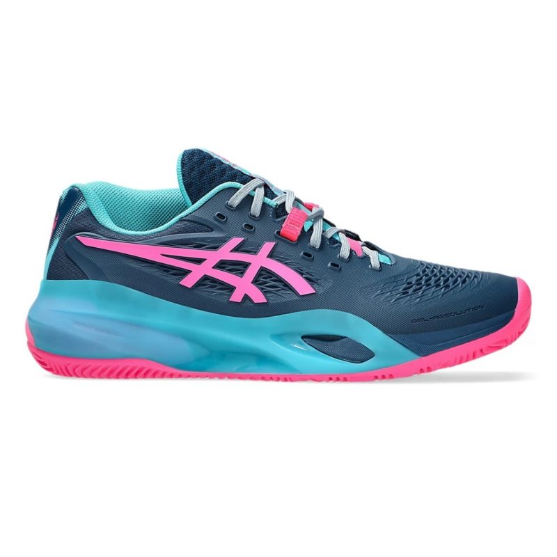 Asics รองเท้าเทนนิสผู้ชาย Gel-Resolution X Padel | Mako Blue/Hot Pink ( 1041A492-400 )