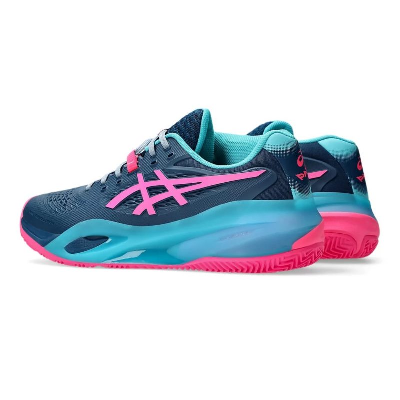 Asics รองเท้าเทนนิสผู้ชาย Gel-Resolution X Padel | Mako Blue/Hot Pink ( 1041A492-400 ) - Image 3