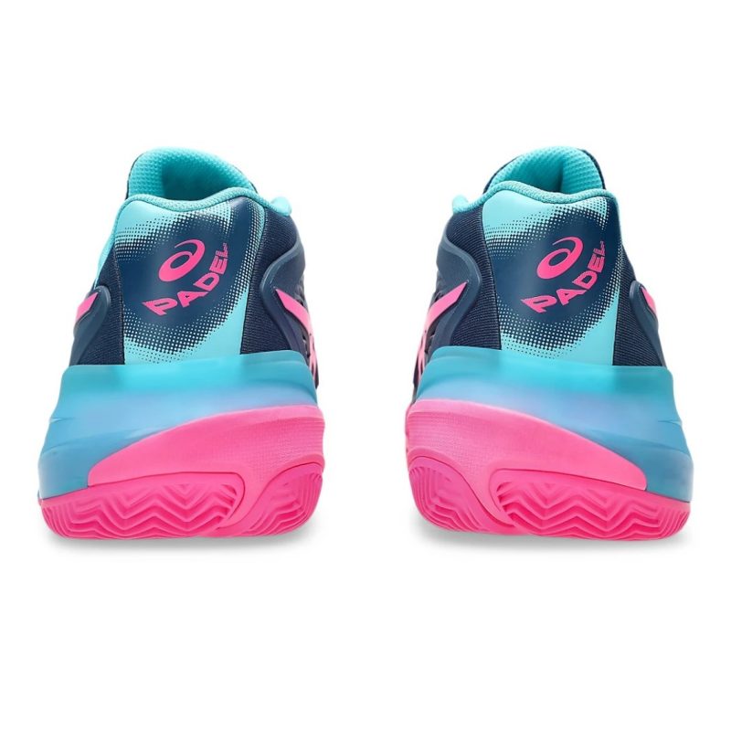 Asics รองเท้าเทนนิสผู้ชาย Gel-Resolution X Padel | Mako Blue/Hot Pink ( 1041A492-400 ) - Image 6