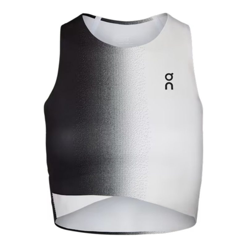 On เสื้อเทนนิสผู้หญิง Women’s Court Crop Top | Black/White ( 1WF11270299 )