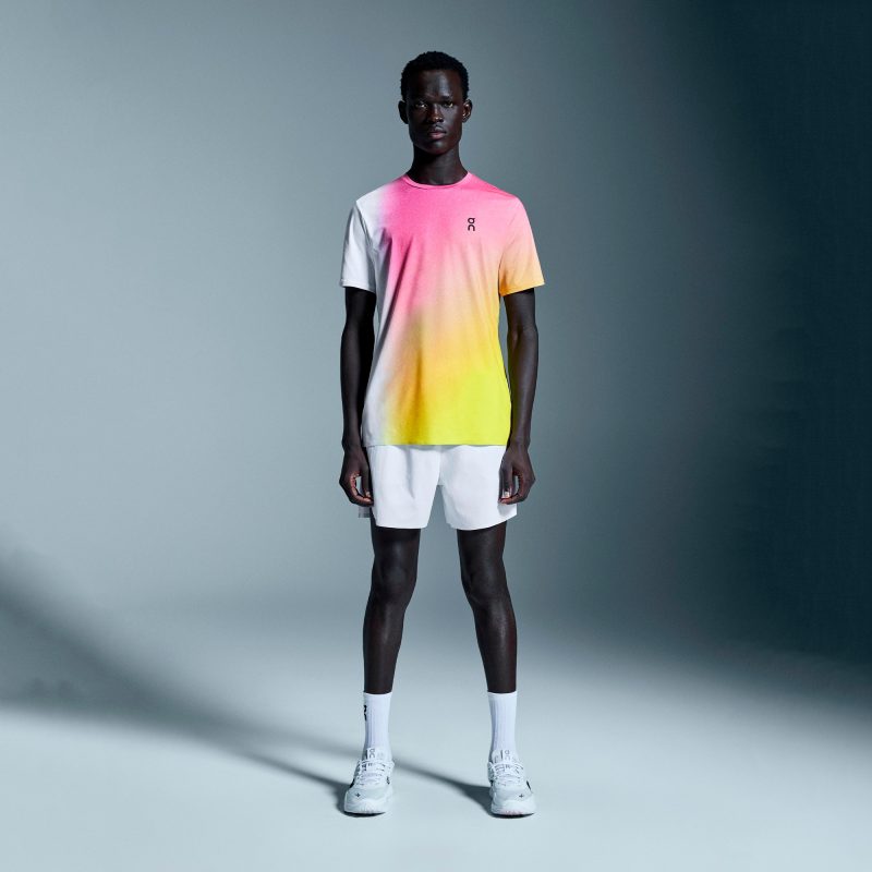 On เสื้อเทนนิสผู้ชาย Men’s Court-T | White/Lime ( 1ME10862929 ) - Image 2