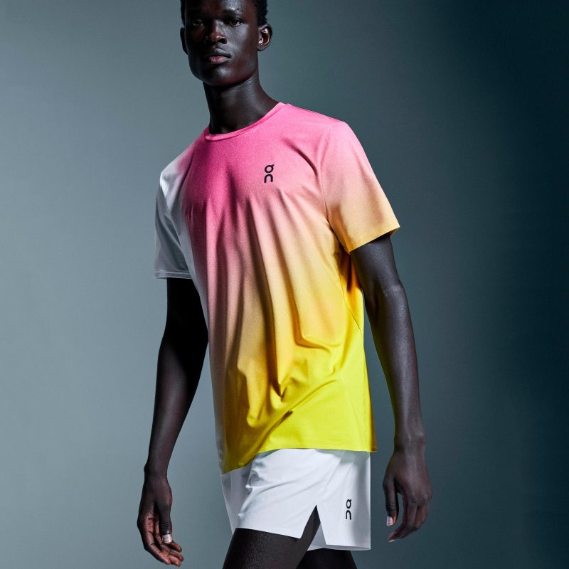On เสื้อเทนนิสผู้ชาย Men’s Court-T | White/Lime ( 1ME10862929 ) - Image 3