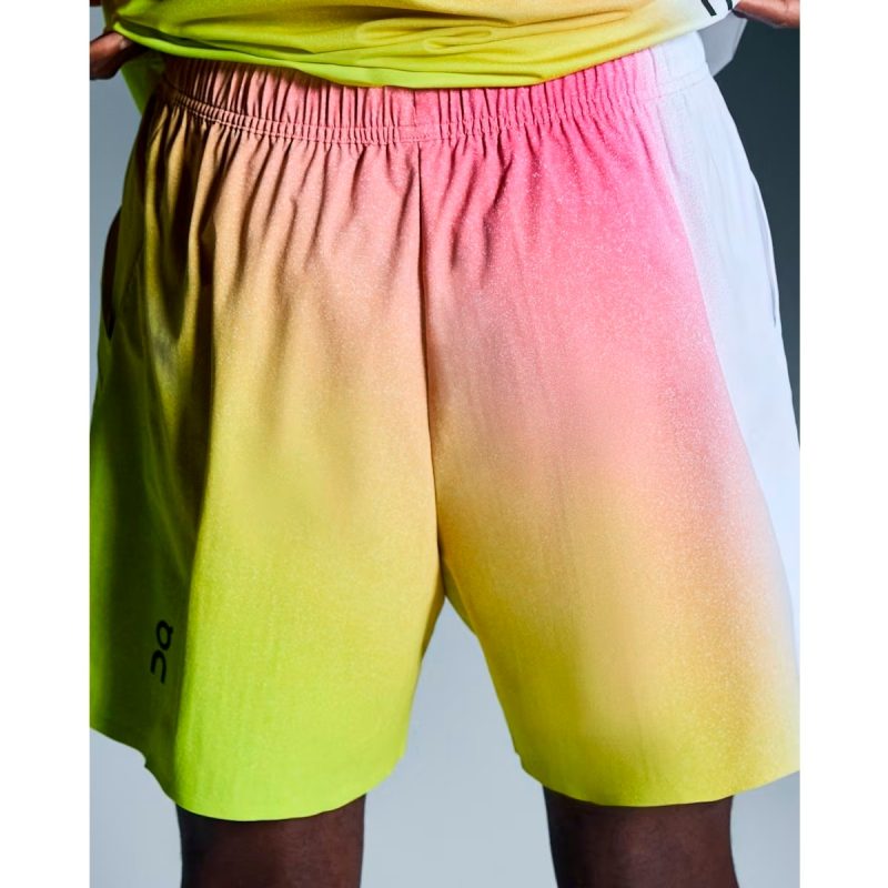 On กางเกงเทนนิสผู้ชาย Men’s Court Shorts | White/Lime ( 1ME12312929 ) - Image 6