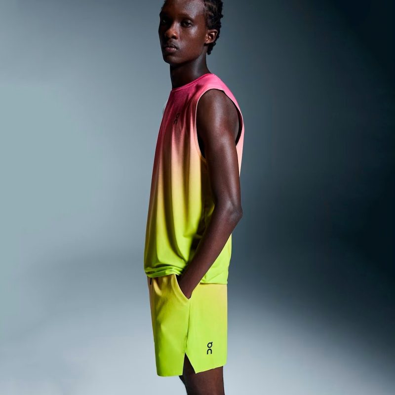 On กางเกงเทนนิสผู้ชาย Men’s Court Shorts | White/Lime ( 1ME12312929 ) - Image 7