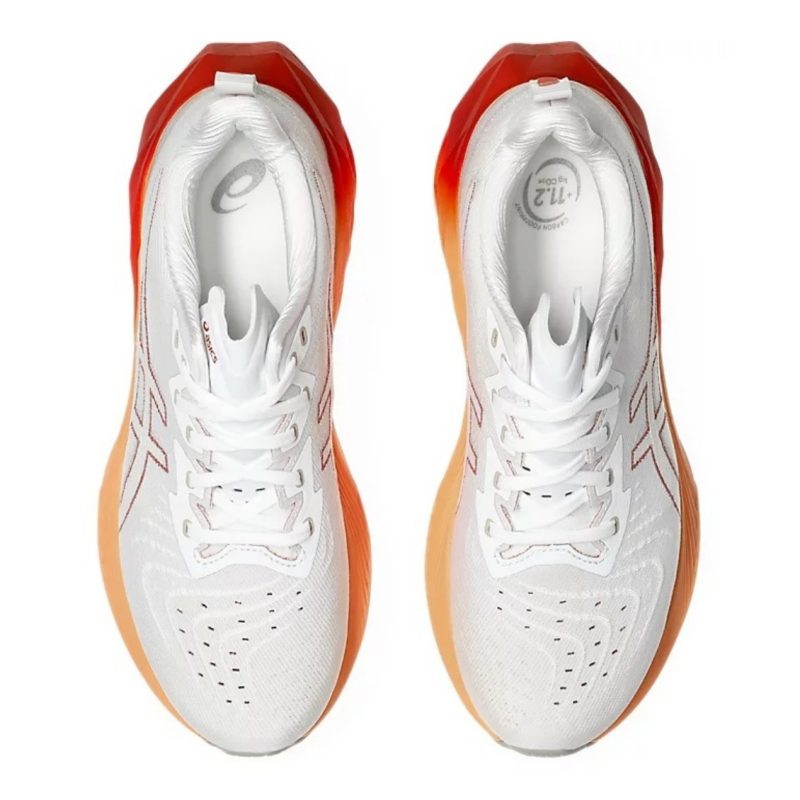 Asics รองเท้าวิ่งผู้ชาย Novablast 4 Wide (2E) | White/Moonrock ( 1011B694-103 ) - Image 8