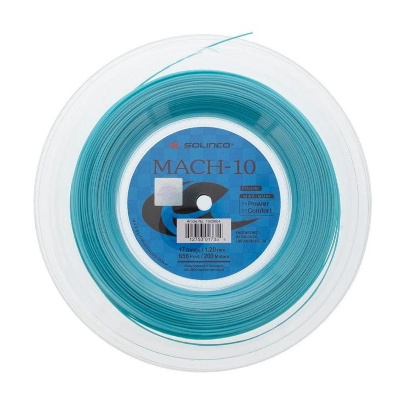 Solinco เอ็นไม้เทนนิส Mach-10 17/1.20mm Tennis String Reel | Light Blue ( 1920604 )