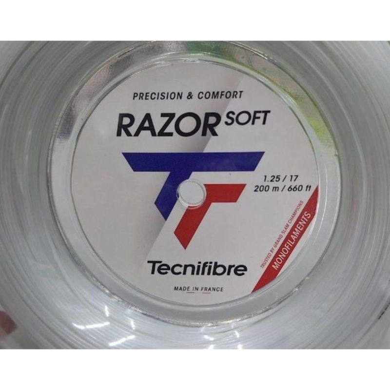 Tecnifibre เอ็นไม้เทนนิส Razor Soft 17/1.25mm Tennis Strings Reel | White ( 04RRAS125W ) - Image 3