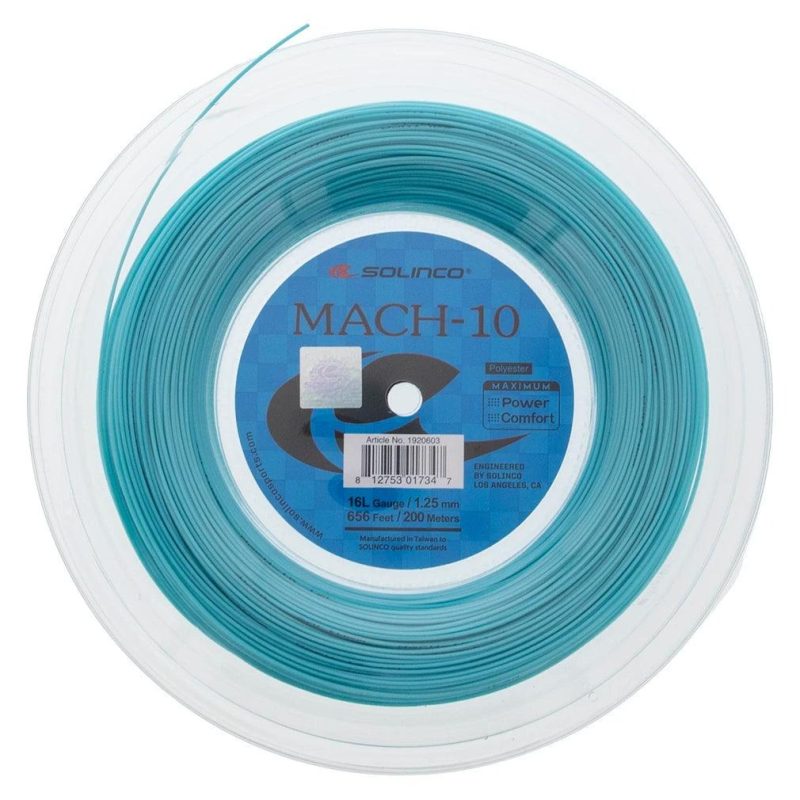 Solinco เอ็นไม้เทนนิส Mach-10 16L/1.25mm Tennis String Reel | Light Blue ( 1920603 ) - Image 4