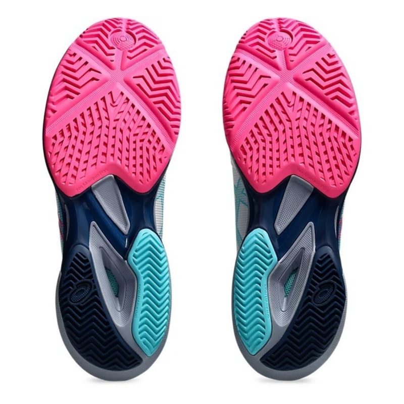 Asics รองเท้าเทนนิสผู้ชาย Solution Speed FF 3 Padel | White/Hot Pink ( 1041A496-100 ) - Image 7