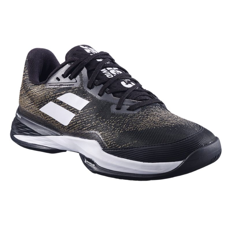 Babolat รองเท้าเทนนิสผู้ชาย Jet Mach 3 All Court Men (Wide) | Black/White ( 3A0S25B846 ) - Image 2