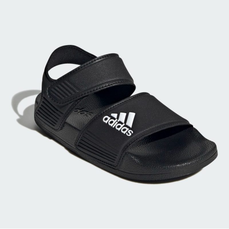 Adidas รองเท้าแตะเด็ก Adilette Sandals | Core Black / Cloud White / Core Black ( GW0344 ) - Image 2
