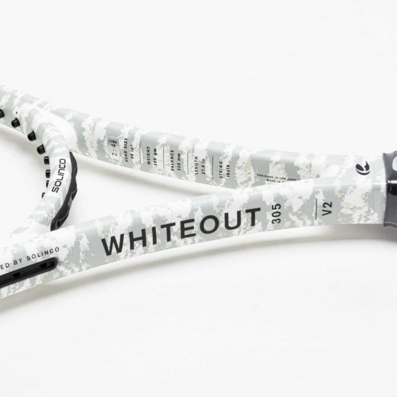 Solinco ไม้เทนนิส Whiteout 305 Tennis Racket G2 | White/Grey ( 1920583 ) - Image 10