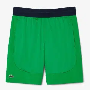 Lacoste กางเกงเทนนิสผู้ชาย Men's Ultra Dry Stretch Tennis Shorts | Green ( GH895010SIW )