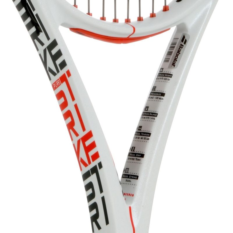 Babolat ไม้เทนนิสเด็ก Pure Strike Junior 25 Tennis Racket | White/Red/Black ( 172486 ) - Image 11