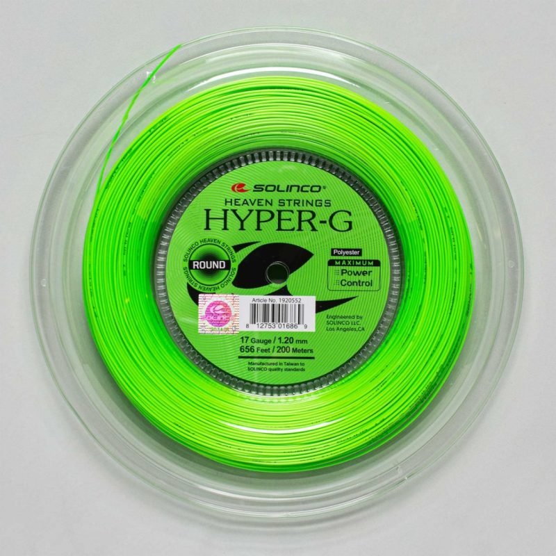Solinco เอ็นไม้เทนนิส Hyper-G Round 17/1.20 Tennis String Reel | Bright Green ( 1920552 ) - Image 2